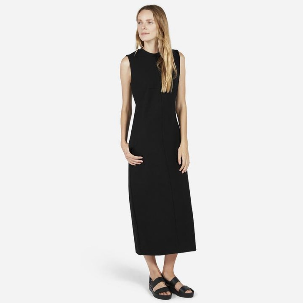 Everlane Ponte Full-Length Dress Black w/ Pockets